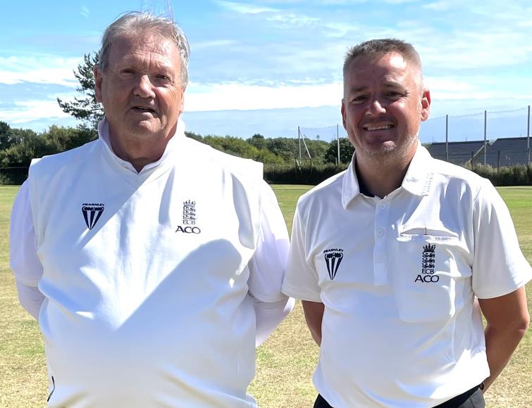 Umpires - Chris Stapleton and Neill Crawshaw in warmer times